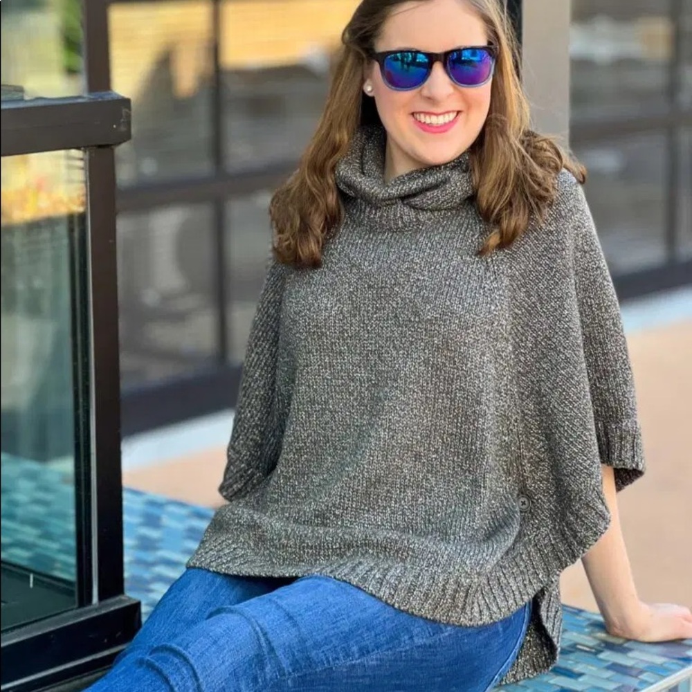 Cabi Poncho, shimmer cowl piece #4247